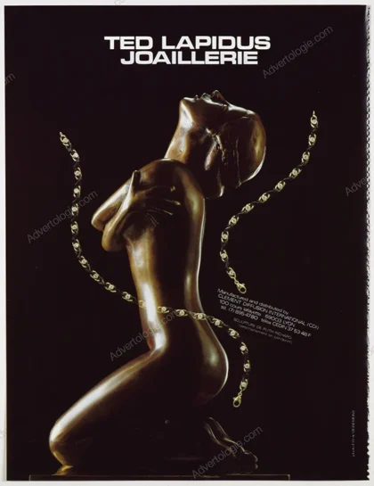 Ted Lapidus Joaillerie 1985 Print Ad
