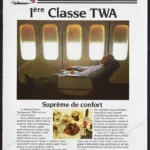 TWA Airlines 1ere Classe 1987 Print Ad