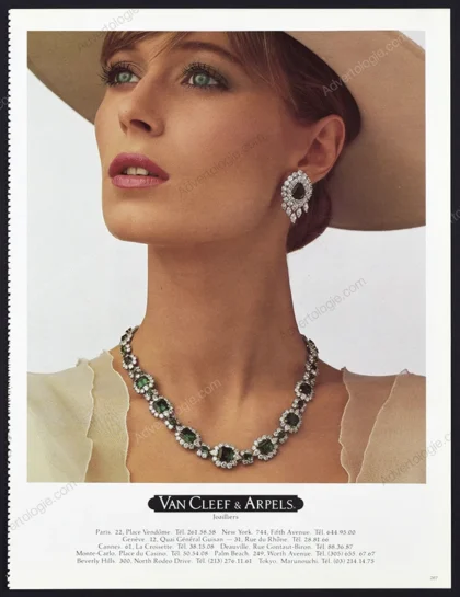 Van Cleef & Arpels Jewelry 1982 Print Ad - Maria Hansen