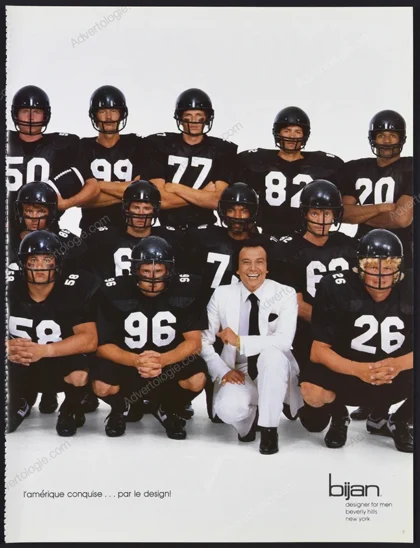 Bijan 1982 Print Ad - "Football"
