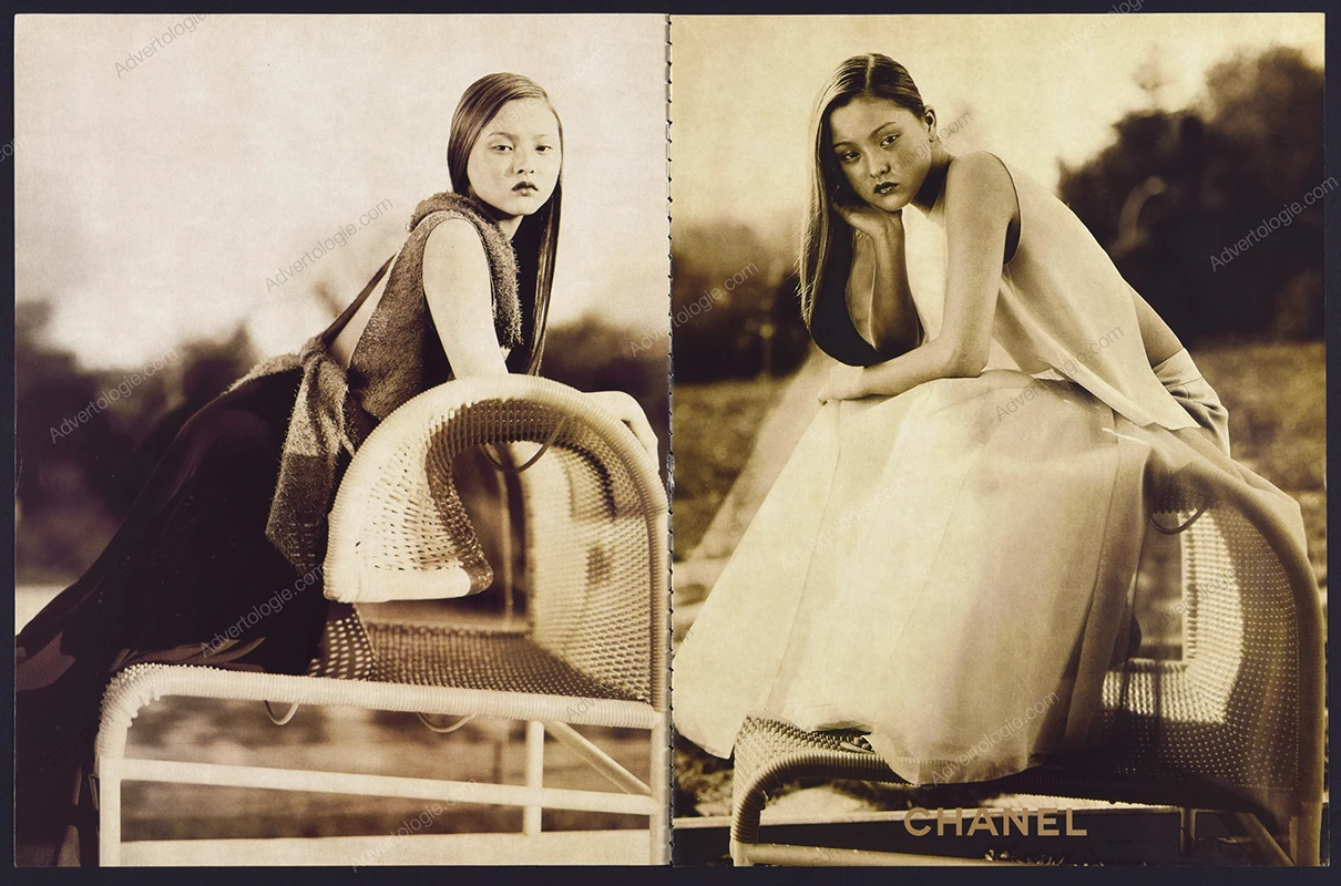 Chanel 1999 Print Ad - Devon Aoki, Karl Lagerfeld
