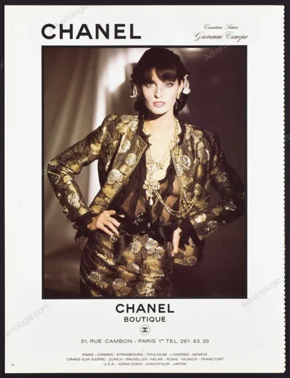 Chanel Boutique 1983 Print Ad - Lisa Crosby
