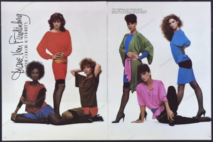 Diane Von Fustenberg 1982 Print Ad - "The Color Authority"