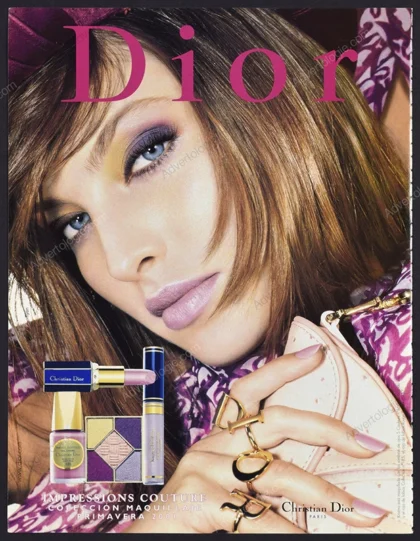 Dior Impressions Couture Cosmetics 2001 Print Ad - Kristina Semenovskaya