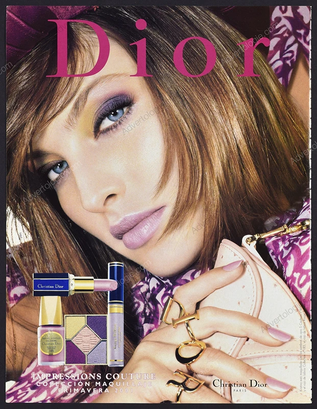 Dior Impressions Couture Cosmetics 2001 Print Ad - Kristina Semenovskaya