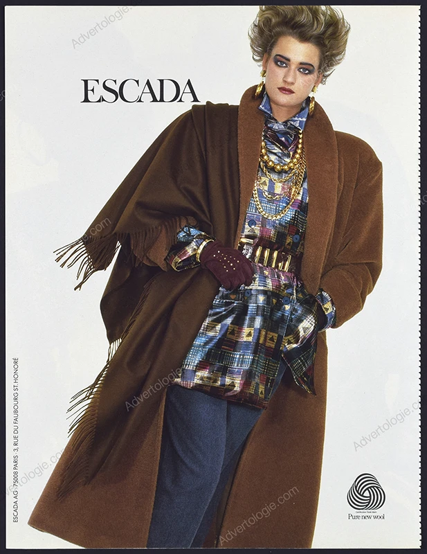 Escada Margaretha Ley 1986 4-Page Print Ad - Khadija Adams