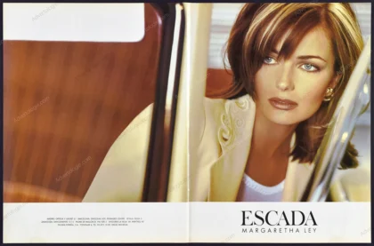 Escada Margaretha Ley 1996 Print Ad - Paulina Porizkova