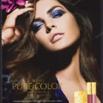Estée Lauder Pure Color Cosmetics 2000 Print Ad - Hilary Rhoda