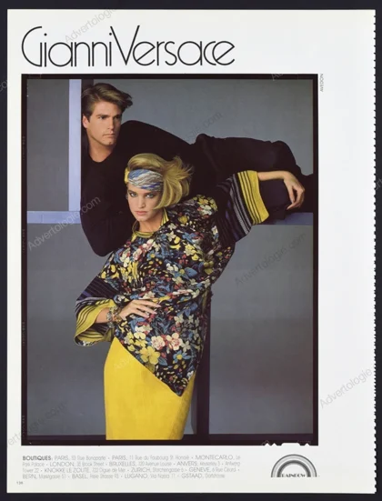 Gianni Versace 1984 Print Ad - Bonnie Berman, Richard Avedon