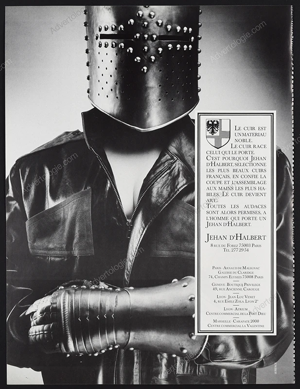 Jehan d'Halbert Cuir 1984 Print Ad