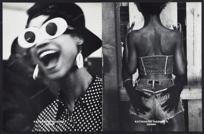 Katherine Hamnett Denim 1990 Print Ad - Ellen von Unwerth