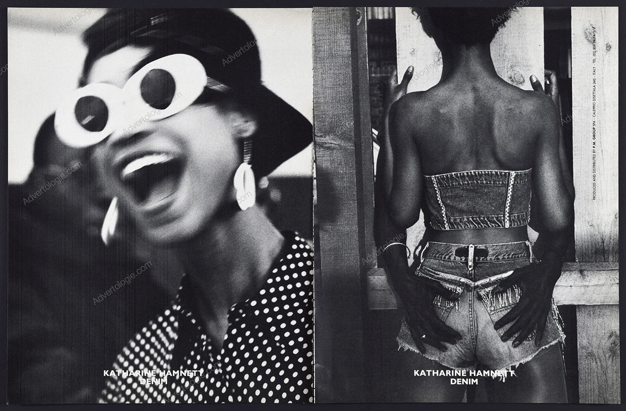 Katherine Hamnett Denim 1990 Print Ad - Ellen von Unwerth