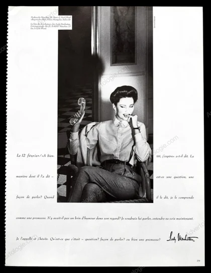 Lady Manhattan 1981 Print Ad