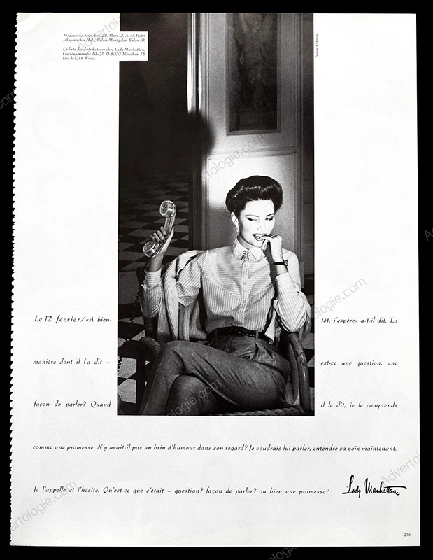 Lady Manhattan 1981 Print Ad