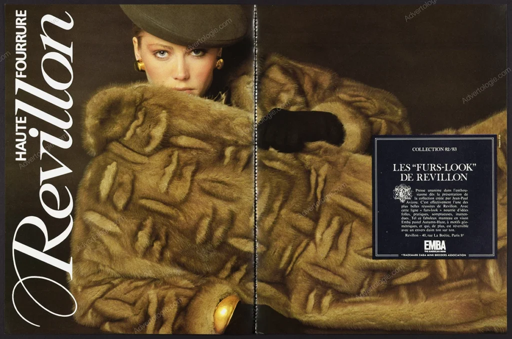 Revillon Haute Fourrure 1982 Print Ad - Emba