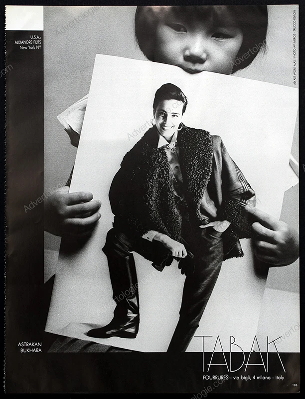Tabak Fourrures 1985 Print Ad