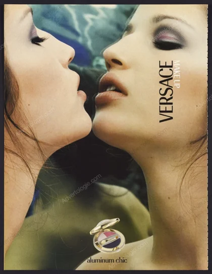 Versace Aluminium Chic Makeup 1999 Print Ad