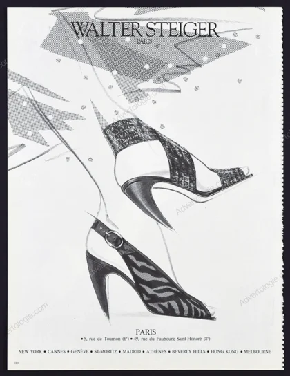 Walter Steiger Shoes 1985 Print Ad - Urs Schmid