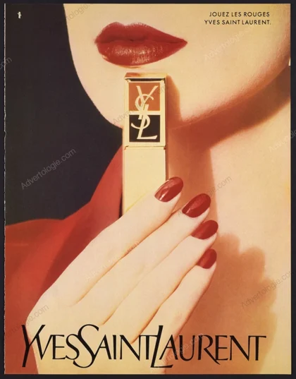 Yves Saint Laurent Les Rouges Cosmetics 1987 Print Ad