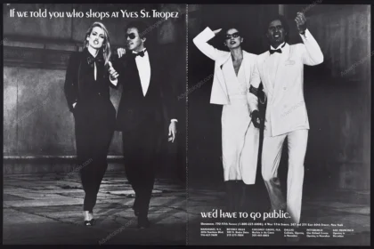 Yves St. Tropez 1982 Print Ad - Jerry Hall